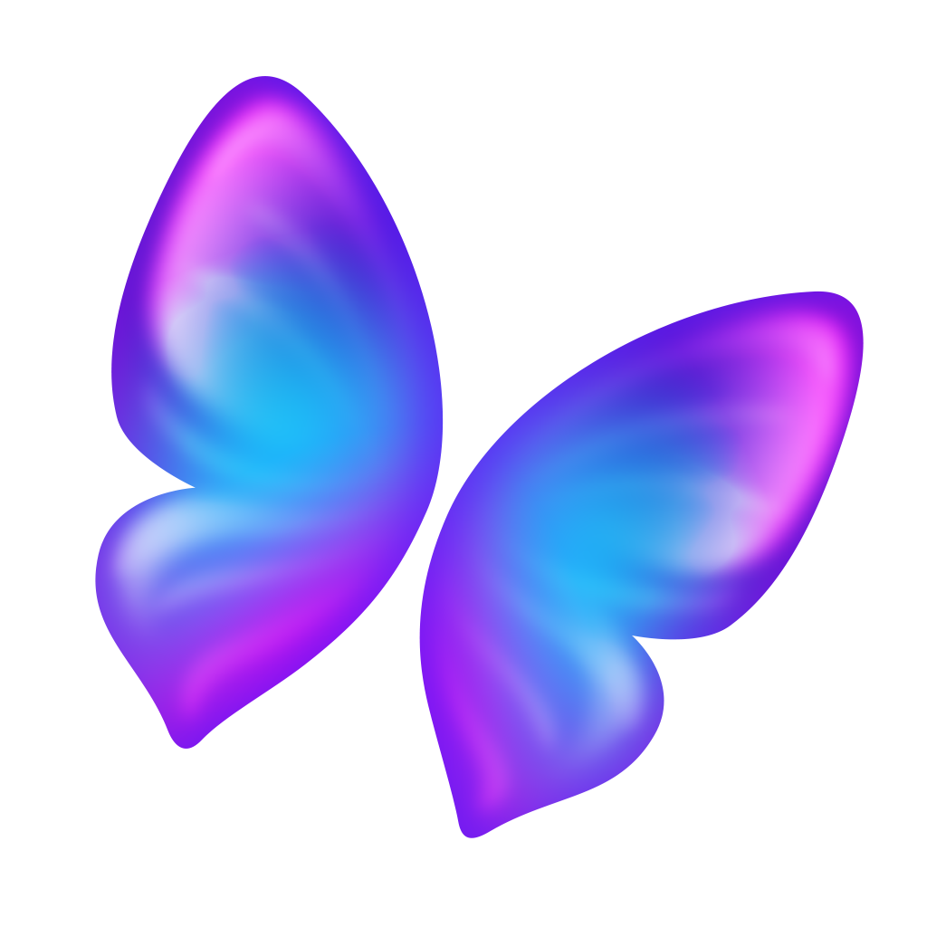 Apatura butterfly with blue and violet wings